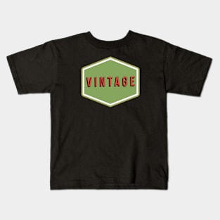 Vintage Badge | Vintage Designs Kids T-Shirt